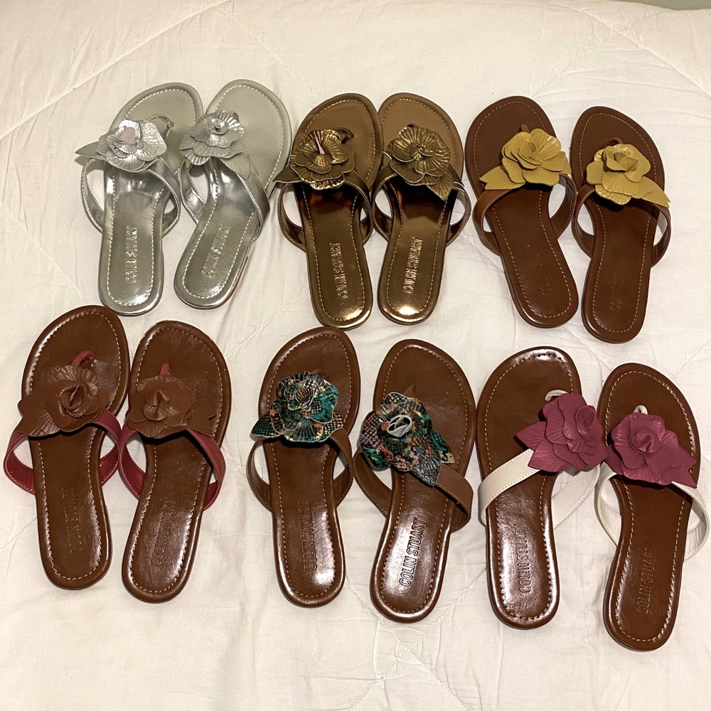 Bundle of Six Colin Stuart Sandals Size 7.5